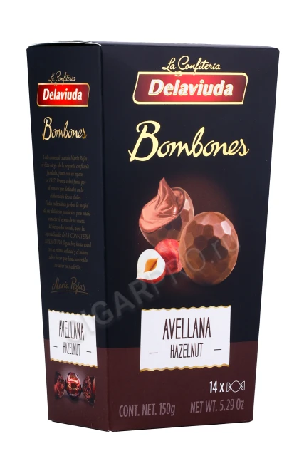 Шоколадные конфеты Delaviuda из молочного шоколада с фундуком 150г