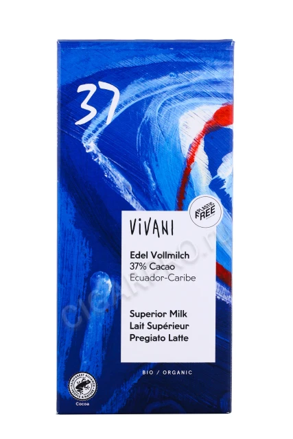 Шоколад Vivani органик молочный 37% какао из Эквадора/Кариб 100гр