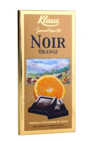 Шоколад Klaus Noir горький с апельсином 100гр