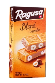 Шоколад Ragusa Blond белый с трюфельной начинкой и целыми лесными орехами 100гр