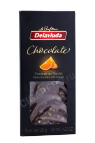 Шоколад Delaviuda горький с апельсиновыми цукатами 120гр