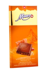 Молочный Шоколад Munz 55% с карамелизированным фундуком и морской солью 100гр