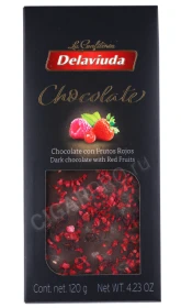 Шоколад Delaviuda горький с красными ягодами 120гр