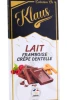 Этикетка Шоколад Klaus молочный с малиной и печеньем 100гр