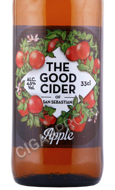 этикетка сидр the good cider dry apple 0.33л