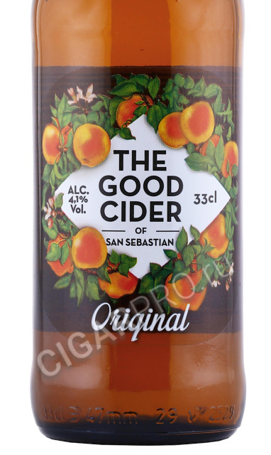 этикетка сидр the good cider original 0.33л