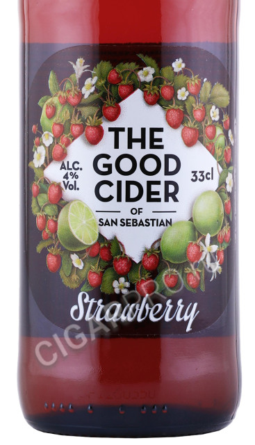 этикетка сидр the good cider strawberry 0.33л