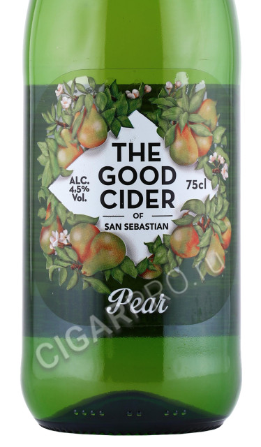 этикетка сидр the good cider pear 0.75л