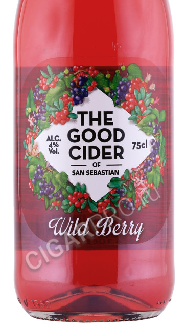 этикетка сидр the good cider wild berry 0.75л