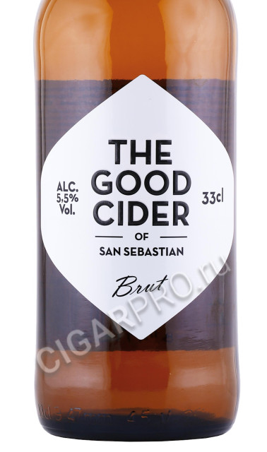 этикетка сидр the good cider brut 0.33л