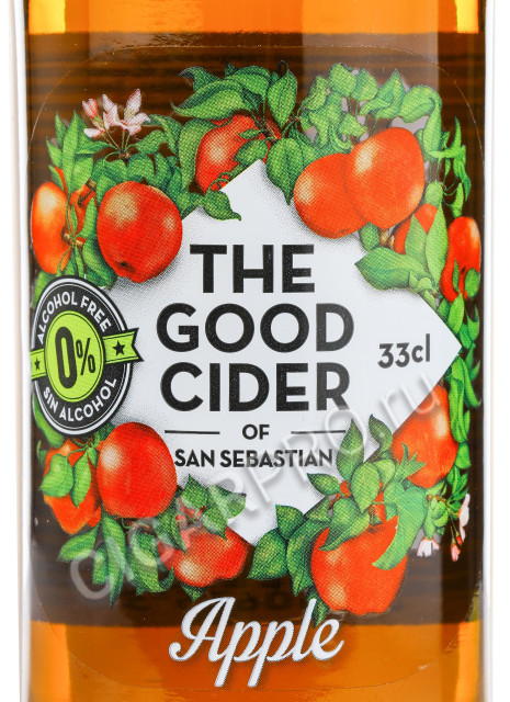 этикетка the good cider non alcoholic 0.33l