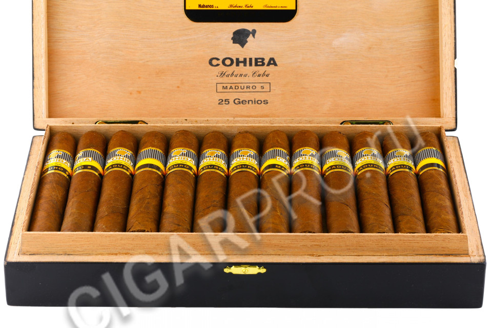 сигары cohiba maduro 5 genios 25 штук