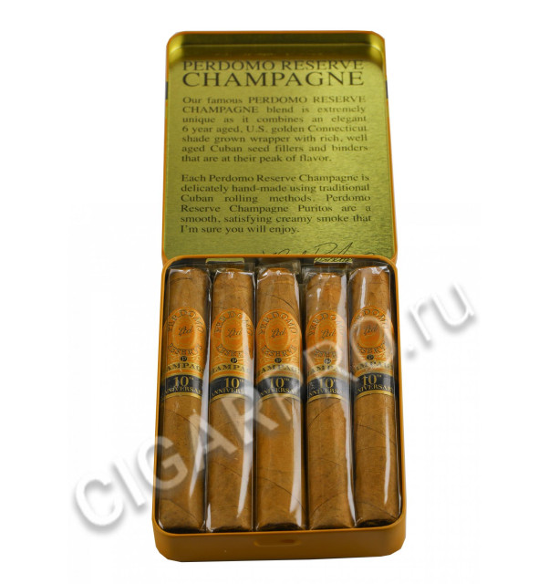 сигары perdomo reserve 10th anniversary champagne puritos