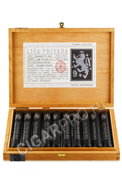 сигары liga privada №9 toro tubo