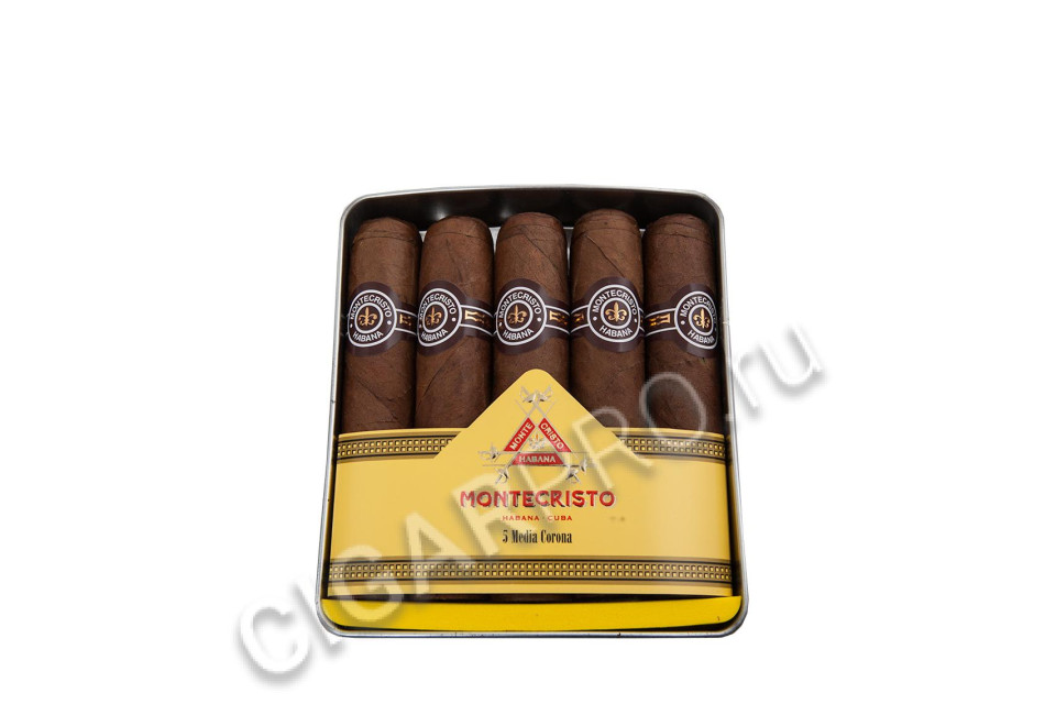 сигары montecristo media corona 5 шт. в металлической пачке