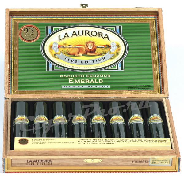 aurora  robusto emerald сигары ла аврора робусто эмеральд