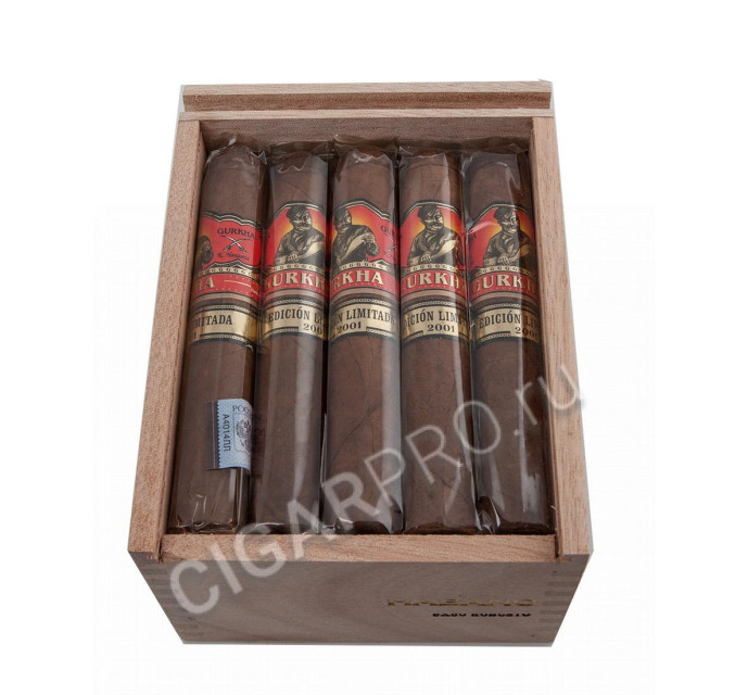 подарочная упаковка gurkha cabinet 2001 aged robusto habano