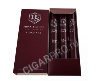 сигары private stock medium filler №1 tubos в картонной пачке купить