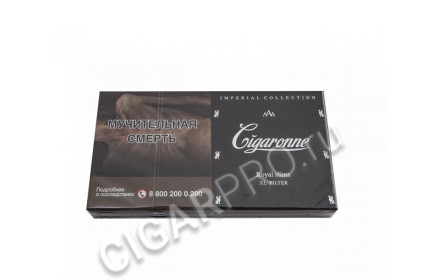 сигареты cigaronne royal slims black xl filter