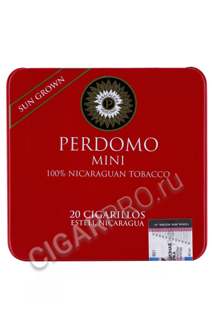 сигариллы perdomo mini cigarillos sun grown