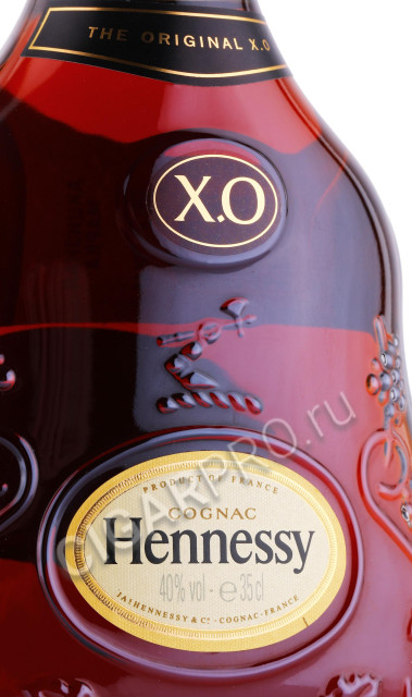 этикетка коньяк hennessy xo 0.35л