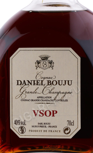 этикетка коньяк daniel bouju vsop 0.7л