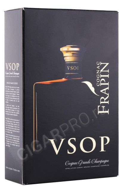 подарочная упаковка коньяк frapin vsop grande champagne 0.5л