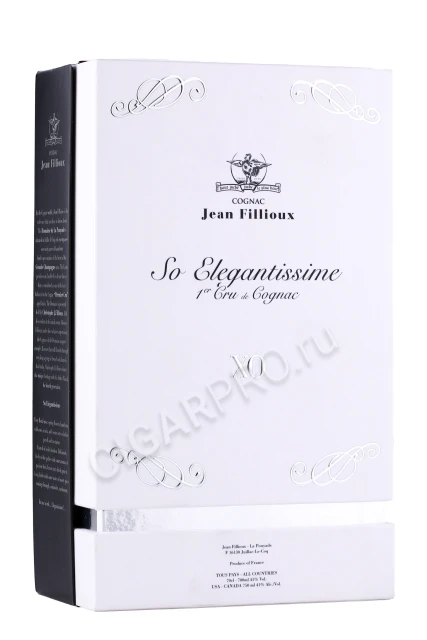 Подарочная коробка Коньяк Жан Фийу Со Элегантиссим XO Гранд Шампань Премье Крю 0.7л