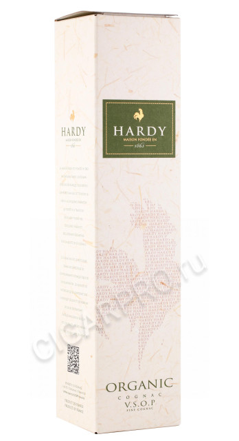 подарочная упаковка коньяк hardy organic vsop fine champagne 0.7л