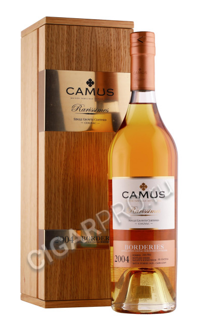 коньяк camus borderies 2004 years 0.7л в деревянной упаковке