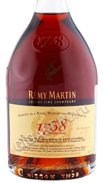этикетка коньяк remy martin 1738 accord royal 0.7л