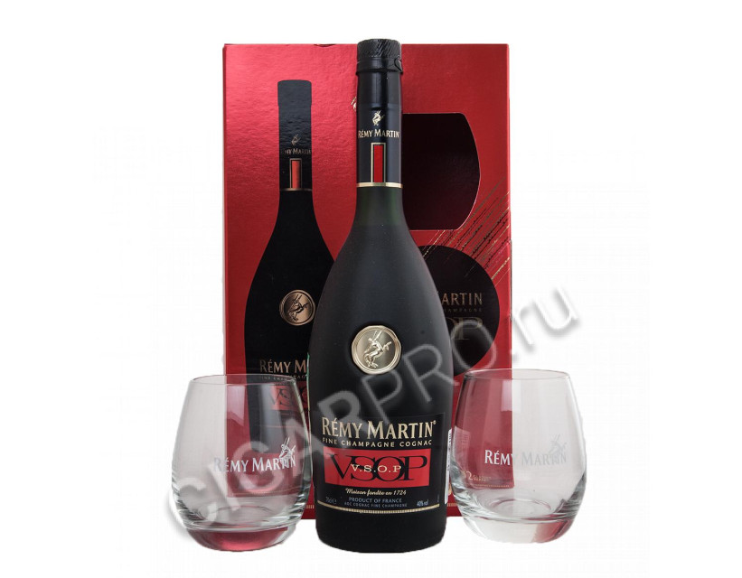 remy martin vsop купить коньяк реми мартан всоп в п/у + 2 бокала цена