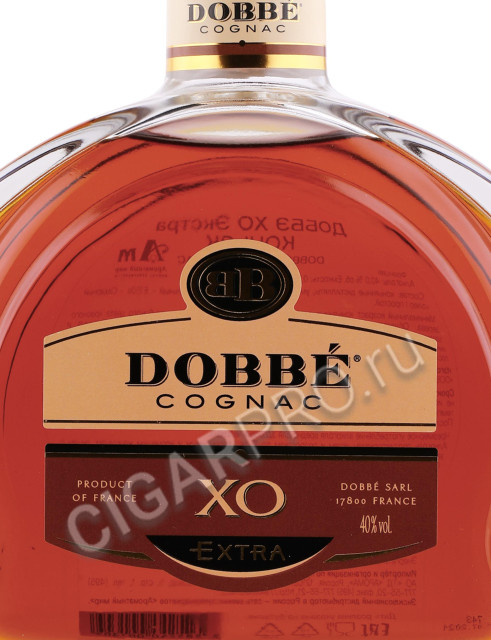 этикетка коньяк dobbe xo extra 0.7л