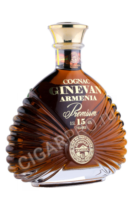 коньяк ginevan armenia premium 15 years 0.5л