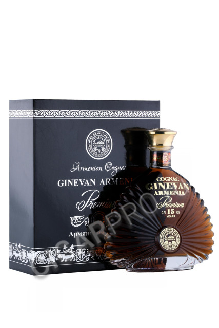 коньяк ginevan armenia premium 15 years 0.7л