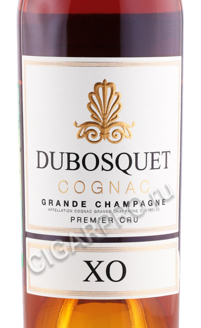 этикетка коньяк dubosquet xo grande champagne premier 0.7л