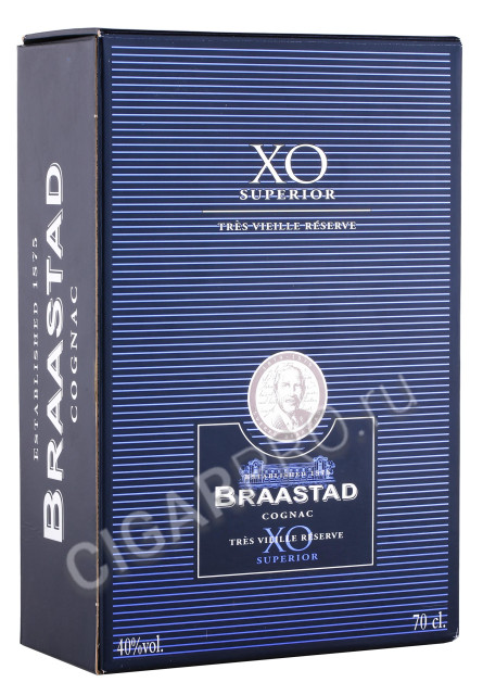подарочная упаковка коньяк braastad xo superior 0.7л