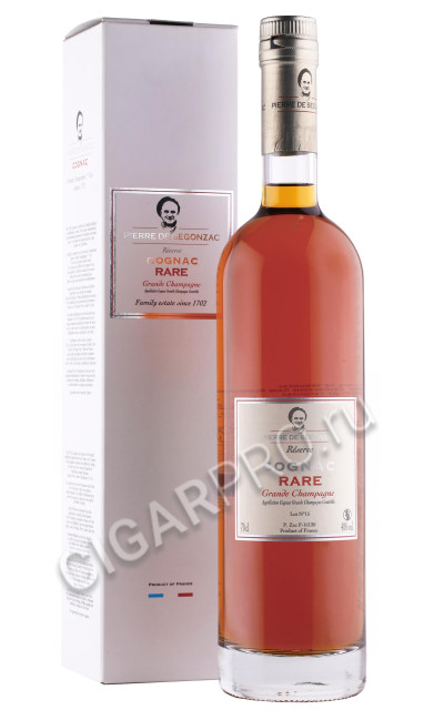 коньяк pierre de segonzac rare reserve grande champagne 0.7л в подарочной упаковке