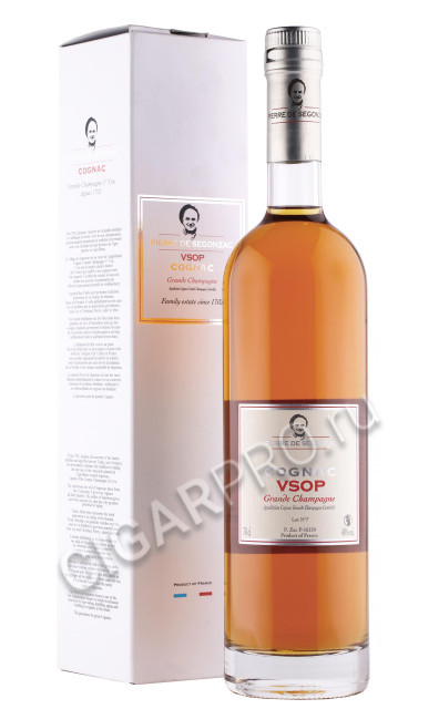 коньяк pierre de segonzac vsop grande champagne 0.7л в подарочной упаковке