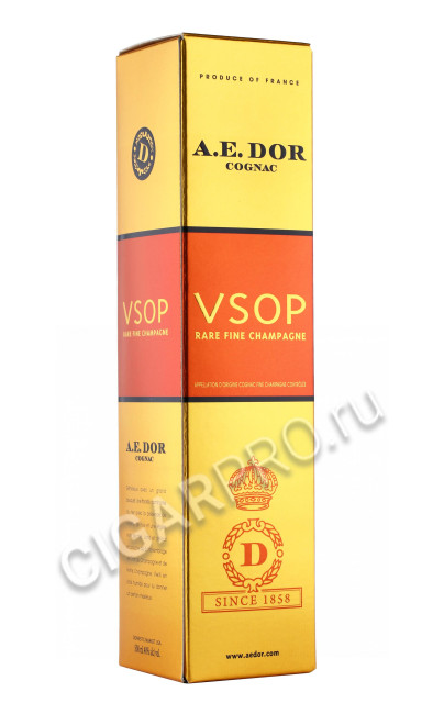 подарочная упаковка коньяк a e dor vsop rare fine champagne 0.5л