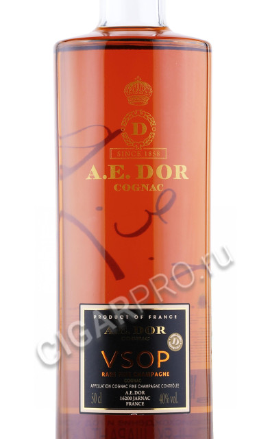 этикетка коньяк a e dor vsop rare fine champagne 0.5л