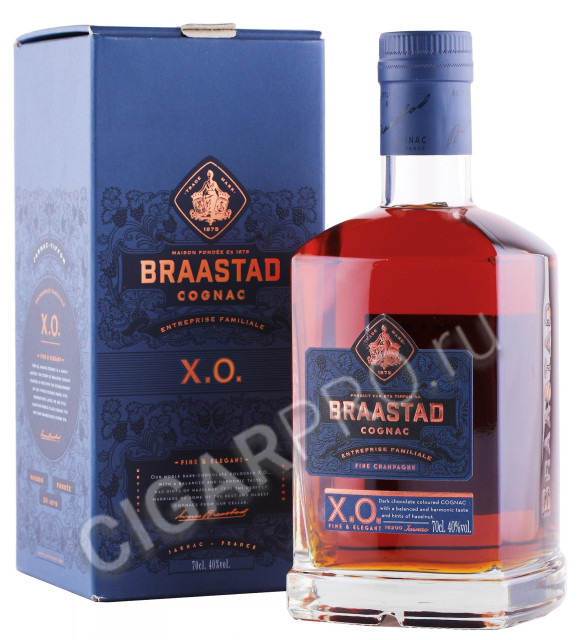 коньяк braastad xo 0.7л в подарочной упаковке