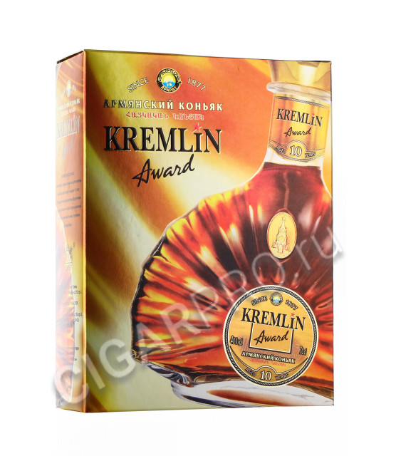подарочная упаковка kremlin award 10 years 0.7 l