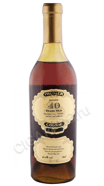 коньяк prunier grand champagne 40 years 0.7л