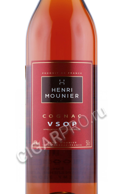 этикетка коньяк henri mounier vsop 0.5л