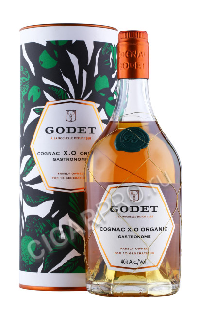 коньяк godet gastronome organic xo 0.7л в подарочной тубе