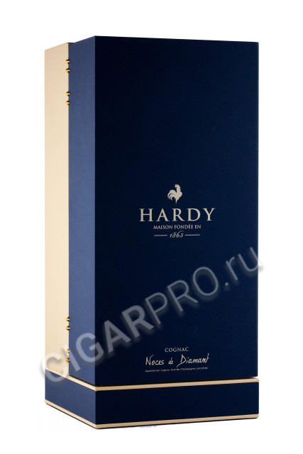 подарочная упаковка hardy noces de diamant grande champagne 0.7л