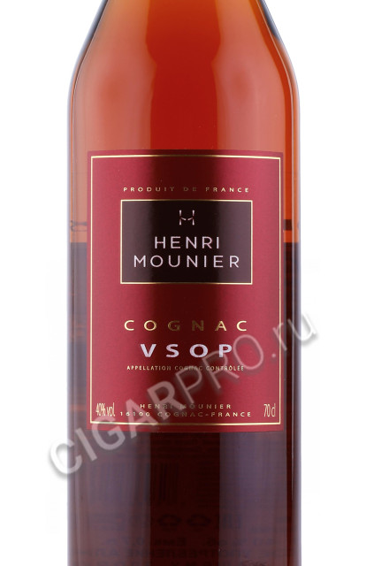 этикетка коньяк henri mounier vsop 0.7л