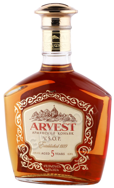 коньяк arvest vsop 5 years 0.35л