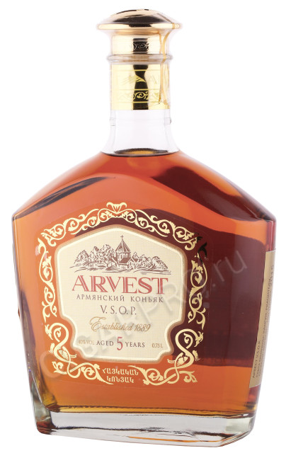 коньяк arvest vsop 5 years old 0.75л